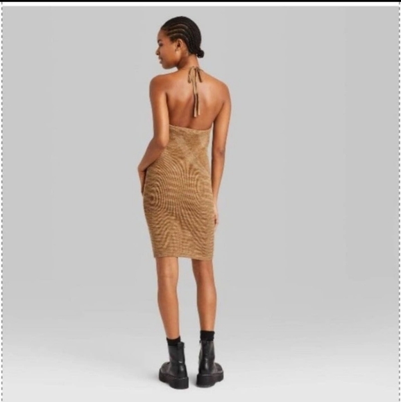 🐦3/$20🐦 Wild Fable sweater knit halter dress Y2K Large - Picture 3 of 8
